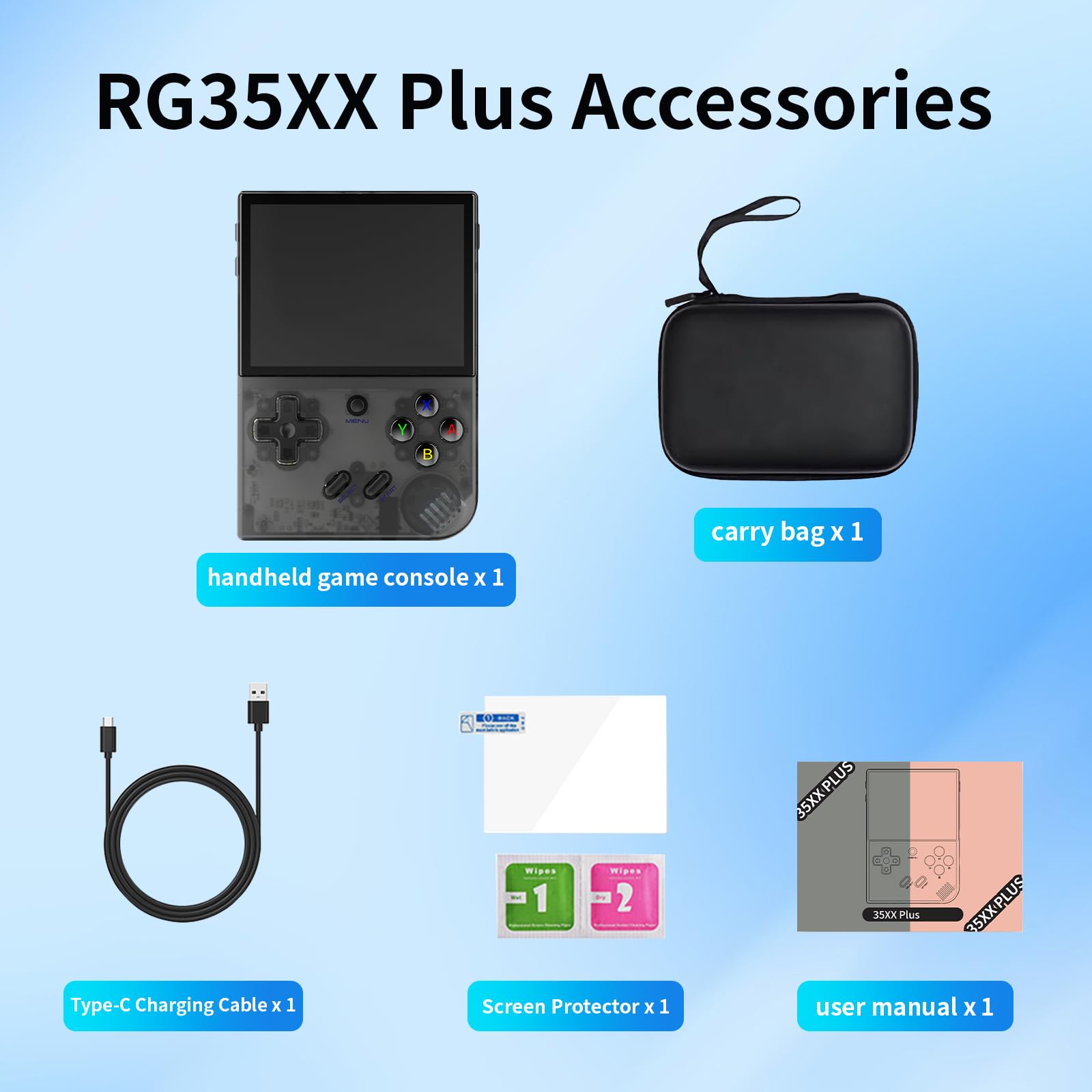 Amazon.co.jp: RG35XX Plusレトロゲームコンソール、3.5インチ